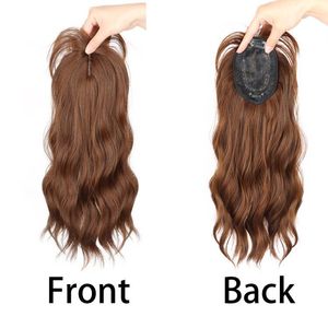 <span class=keywords><strong>Parrucca</strong></span> con extension a corona da <span class=keywords><strong>donna</strong></span>, sintetica, ondulata, lunga, con frangia, copertura per capelli grigi, realizzata a macchina - Product Image 4