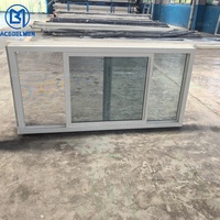 Ventana Corredera de PVC de Doble Acristalamiento, Estilo Americano, Resistente al Agua, para Aplicaciones Escolares