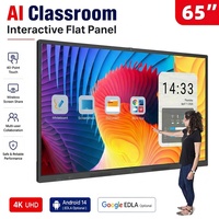Pizarra Digital Interactiva con Pantalla Táctil Infrarroja para Aulas con IA, OEM/ODM, 65, 75, 85, 100, 110 Pulgadas, Pantalla LCD