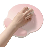 Repose-poignets pour clavier et souris en mousse à mémoire de forme rose, pour un confort quotidien lors de la frappe sur ordinateur