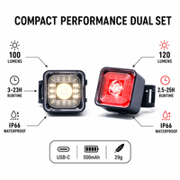 Vente Flash Usine : Ensemble de feux avant et arrière légers en ABS/PC 500 mAh USB pour VTT avec longue autonomie