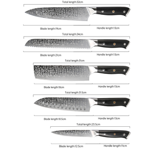 5Pcs Damascus Chef <strong>Knife</strong> Set Stainless Steel Laser Pattern Razor <strong>Sharp</strong> Ergonomic Ambidextrous Handle <strong>Kitchen</strong> <strong>Knives</strong> - Product Image 2