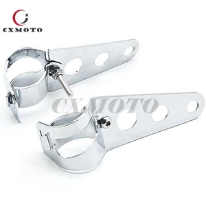 ขายึดไฟหน้ามอเตอร์ไซค์โครเมียมสไตล์เรโทร ขนาด 34 มม.-38 มม. สำหรับ Harley Cafe <span class=keywords><strong>Racer</strong></span> Chopper Bobber - Product Image 4