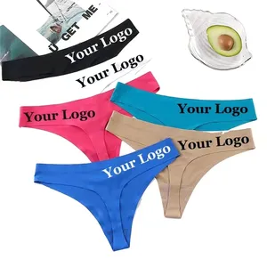 Perizoma donna mutandine perizoma ragazze G-String biancheria intima Sexy G String Designer LOGO personalizzato stampato mutandine perizoma senza cuciture