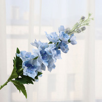 Bunga Delphinium Ajacis Violet Real Touch Realistic Terbaru untuk Pernikahan, Rumah, Hari Ibu, Natal, Tahun Baru