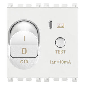 C10เบรกเกอร์ขนาดเล็กสวิตช์สีขาว10mA พร้อมปุ่มทดสอบเพื่อป้องกันไฟฟ้า - Product Image 1