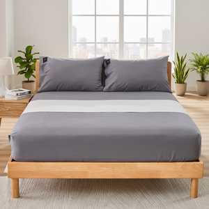 15% 银全尺寸电磁场屏蔽接地床单，带接地线，可增强能量，经 OEKO 认证 - Product Image 1