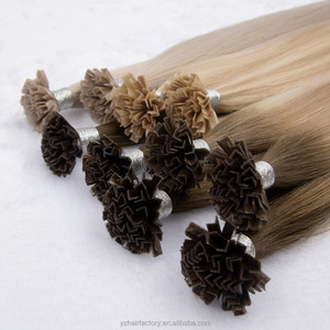 Extensions de cheveux Yuanzhen de haute qualité à pointe en K, extensions de cheveux russes à double trame avec pointe en V, extensions de cheveux à pointe plate en kératine - Product Image 1