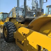 Compacteur vibrant à tambour unique CAT CS-683E de 18 tonnes d'occasion de haute qualité