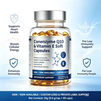 Gélules de CoQ10 400mg à haute absorption OEM ODM avec Vitamine E, Huile de Son de Riz et D-alpha Tocophérol pour la Santé Cardiaque – Capsules Personnalisées