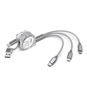 Venta al por mayor de fábrica de alta calidad Multi <span class=keywords><strong>usb</strong></span> <span class=keywords><strong>Cable</strong></span> 3 en 1 <span class=keywords><strong>Cable</strong></span> de <span class=keywords><strong>carga</strong></span> retráctil <span class=keywords><strong>Carga</strong></span> rápida 5 en 1 <span class=keywords><strong>Cable</strong></span> retráctil - Product Image 3