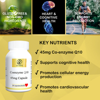 Capsules de Coenzyme Q10 (CoQ10) 45 mg sous Marque Blanche pour la Santé Cardiaque – Complément Alimentaire
