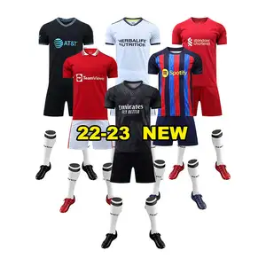 Wholesale Quick Dry 2022 2223 Custom logo Jersey Club Soccer Uniform T-shirt And Short Thailand Football Jersey