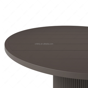 Ferly Vòng nhôm bàn ăn thiết lập với 4 ghế hiện đại Patio nội thất sân vườn thiết lập - Product Image 3