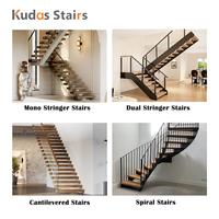 Escalier intérieur moderne en bois de noyer avec marches en bois, monopoutre flottante droite, durable, avec garde-corps à câbles