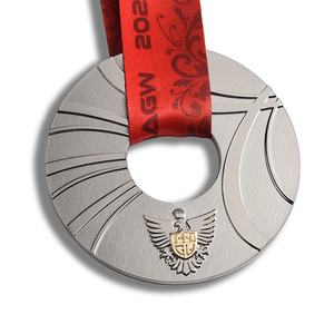 Crea tu Propia Medalla de Recuerdo Redonda de Metal Plateado Hueco con Logotipo Personalizado, Colección de Aleación de Zinc - Product Image 3