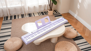 Piano <span class=keywords><strong>Digital</strong></span> Plegable BD <span class=keywords><strong>Music</strong></span> de 88 Teclas, Sensible al Tacto, con Altavoz Integrado, Diseño Ligero, Plástico ABS, Educativo - Product Image 2