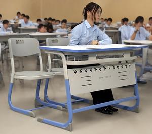 Mobilier scolaire primaire et secondaire à double siège bon marché et de haute qualité, fournisseur de bureaux et de chaises d'école - Product Image 1
