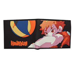 Venta al por mayor <span class=keywords><strong>Haikyuu</strong></span> <span class=keywords><strong>Manga</strong></span> patrón de dibujos animados monedero PU cuero Anime cartera corta - Product Image 5