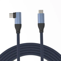 Cable de Carga USB-C en Ángulo Recto de 90 Grados, Forma de L, Macho, VR para Cable de Conexión 3.2 Gen1, 5Gbps, 5A, Carga Rápida, Trenzado de Cobre Puro