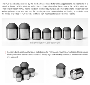 Drillsoltek Industrielle PDC-Einsätze für Bohrmeißel im Öl- und Kohlebergbau |   Hochschlagfeste Diamant-Einsätze für Geschmiedete Bohrungen - Product Image 5