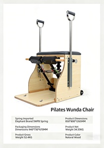 SAERDE Cama de Pilates Reformer Integrada de Lujo, Set de Cinco Piezas con Escalera, Barrel y Silla Wunda para Estudio en Casa - Product Image 2