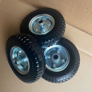 Solid Caster Wheels 8 Inch Polyurethane Foam Tires Wear Resistant <b>For</b> <b>Tool</b> <b>Cart</b> - Product Image 1