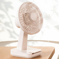 Ventilateur de table silencieux rechargeable 90 ° Ventilateur de bureau portable oscillant avec fonction de minuterie, veilleuse et répulsif anti-moustiques CE