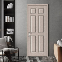 Porte intérieure en panneau MDF de style moderne et simple Zonle, portes de chambre en bois durables pour la maison