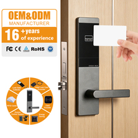 Cerradura Electrónica de Puerta con Tarjeta IC Personalizada, Aleación de Aluminio, Lector RFID, con Software Gratuito para Hotel