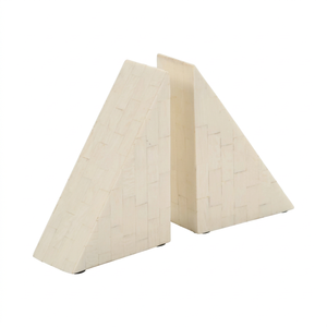 Sujetalibros Decorativos Hechos a Mano de Resina de Arenisca, Diseño de Casa Plana con Efecto de Tinta Salpicada, Soporte para Libros de Sobremesa para Decoración de Hogar, Oficina y Estanterías - Product Image 1