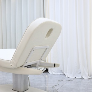 Mesa de Masaje Ajustable con Reposacabezas Integrado, Cuero PU, Marco Metálico, Mueble Moderno para Salón, Uso Comercial - Product Image 3