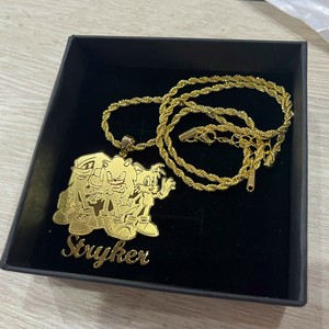 QIUHAN Dropshipping collana <span class=keywords><strong>con</strong></span> ciondolo in acciaio inossidabile <span class=keywords><strong>con</strong></span> lettere collana <span class=keywords><strong>con</strong></span> foto <span class=keywords><strong>con</strong></span> nome personalizzato Hip Hop - Product Image 3