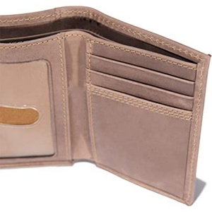 Custom <b>Slim</b> Trifold Faux Leather Wallet RFID-Blocking Durable <b>Card</b> <b>Holder</b> with 6 <b>Card</b> Slots and 2 Side Pockets Wallet - Product Image 6