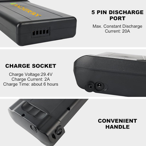 <span class=keywords><strong>Batterie</strong></span> de vélo électrique pour porte-bagages arrière 36V 7.8Ah 9Ah 10.5Ah, pack de batteries lithium-ion pour vélos électriques 250W 350W MiFa Zundapp - Product Image 4