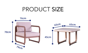 Brighthome, nuevo sofá individual y juego de mesa auxiliar, juego de sofá de jardín impermeable para exteriores, muebles de exterior modernos de lujo para jardín - Product Image 2
