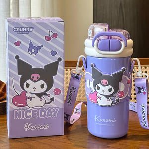 Bouteille d'eau isotherme Pochacco Cinnamoroll 500 ml portable avec paille pour enfants et étudiants Été 2025 - Product Image 5