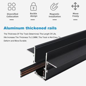 LOSO Lampe sur rail intérieure haute luminosité pour bureau et magasin Lampe sur rail magnétique à LED pour plafond en aluminium - Product Image 5