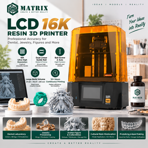 Imprimante 3D pour résine dentaire, technologie LCD 16K pour l'impression de modèles de couronnes et de bridges en laboratoire dentaire - Product Image 1