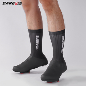 Cubrezapatos de <span class=keywords><strong>Ciclismo</strong></span> Darevie Personalizados, Blancos y Negros, Elásticos, Antideslizantes, Aerodinámicos, <span class=keywords><strong>Calcetines</strong></span> de <span class=keywords><strong>Ciclismo</strong></span>, Cubre Calzado de Bicicleta - Product Image 5