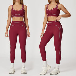 Nuevo Conjunto Deportivo de Yoga para Mujer, Personalizado, con Sujetador Deportivo y Leggings, Suave, Elástico, Cómodo, para Entrenamiento, Gimnasio y Fitness - Product Image 1