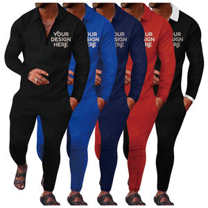 DOVEARK RTS primavera ed estate USA S-3XL abito da uomo a manica lunga POLO pantaloni due pezzi sport Casual abiti per uomo - Product Image 1