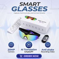 Lunettes Intelligentes 2026 VANTAGE pour Cyclisme avec Caméra 20MP, Traduction IA, ChatGPT, Enregistrement Vidéo Anti-tremblement