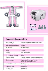 Máquina de Masaje de Drenaje Linfático Eléctrica de Escritorio de Alta Calidad 2026, Traje de Presoterapia con Presión de Aire, con Enchufe Estadounidense/Europeo - Product Image 3