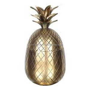 Seau à glace en acier inoxydable avec paille en forme d'ananas plaqué cuivre - Product Image 5