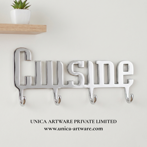Gancho de Pared de Aluminio para Cocina Moderna, Organizador de Cocina de Metal Hecho a Mano, Gancho Decorativo con Palabras para Decoración del Hogar y Restaurantes - Product Image 1