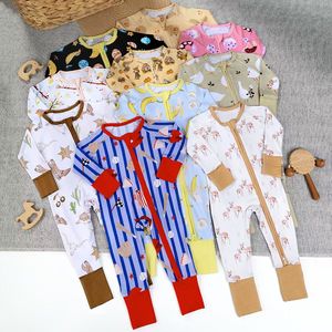 Envío Rápido RTS Caja Misteriosa <span class=keywords><strong>de</strong></span> Pijama <span class=keywords><strong>de</strong></span> Bambú para Bebés, <span class=keywords><strong>Ropa</strong></span> <span class=keywords><strong>de</strong></span> Dormir <span class=keywords><strong>de</strong></span> Una Pieza, Pelele Plegado <span class=keywords><strong>de</strong></span> Manga Larga con Estampado Lindo para Recién Nacidos - Product Image 1