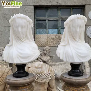 Escultura famosa cabeça busto antigo mulher mármore