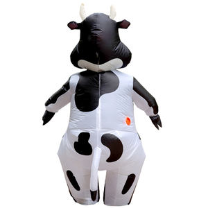 Halloween setelan poliester tiup kostum maskot karakter kartun pabrik kustom Karnaval kotak tiup sapi - Product Image 3