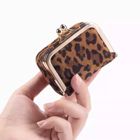 Nouveau sac à bijoux Hisera en cuir de vachette imprimé léopard, mini sac pour bagues, colliers, boucles d'oreilles, accessoires de nez, avec fermeture à boucle